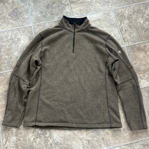 KÜHL Revel 1/4 Zip Kashmira Fleece Pullover in Brown Heather